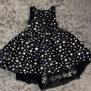 H&M girls black and gold dress 4-5Y